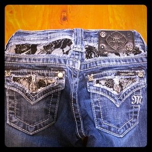 Size 7 miss me jeans boot cut EUC